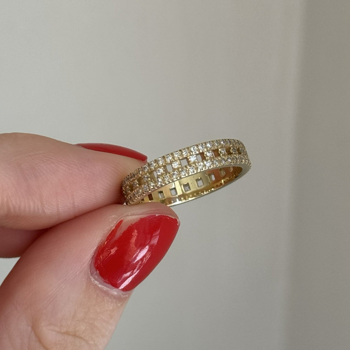 14K Yellow Gold Custom Lab Diamond Women's Band