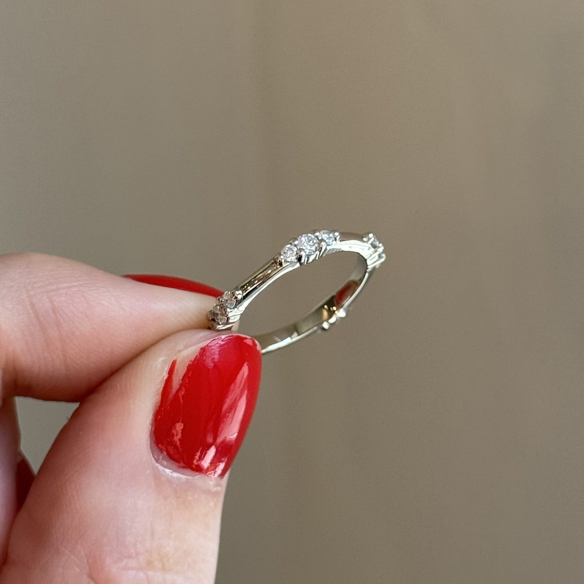 14K White Gold Lab Diamond Women's Band