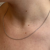 14K White Gold Wheat Chain