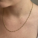 14K Yellow Gold "Dog Bone" Chain Necklace