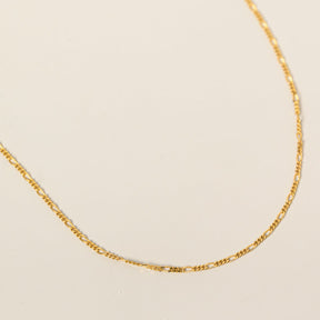 14k yellow gold dainty figaro chain bracelet 