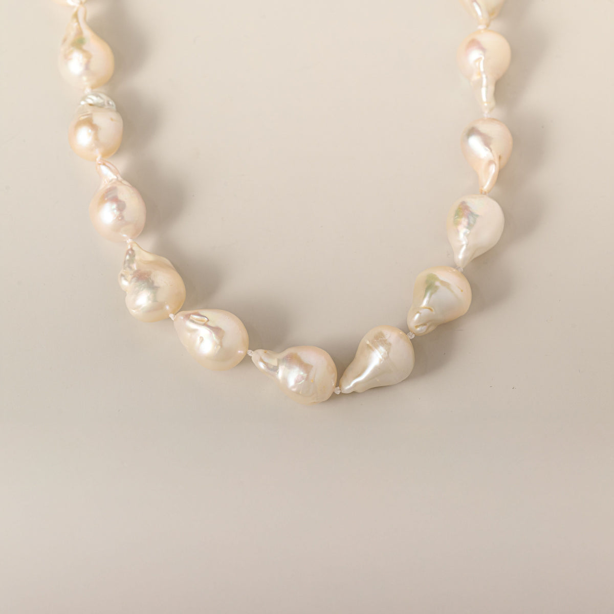 18" chunky baroque pearl necklace with sterling silver toggle clasp