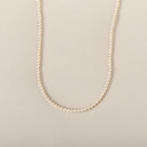 16" strand of small pears 18k yellow gold spring clasp