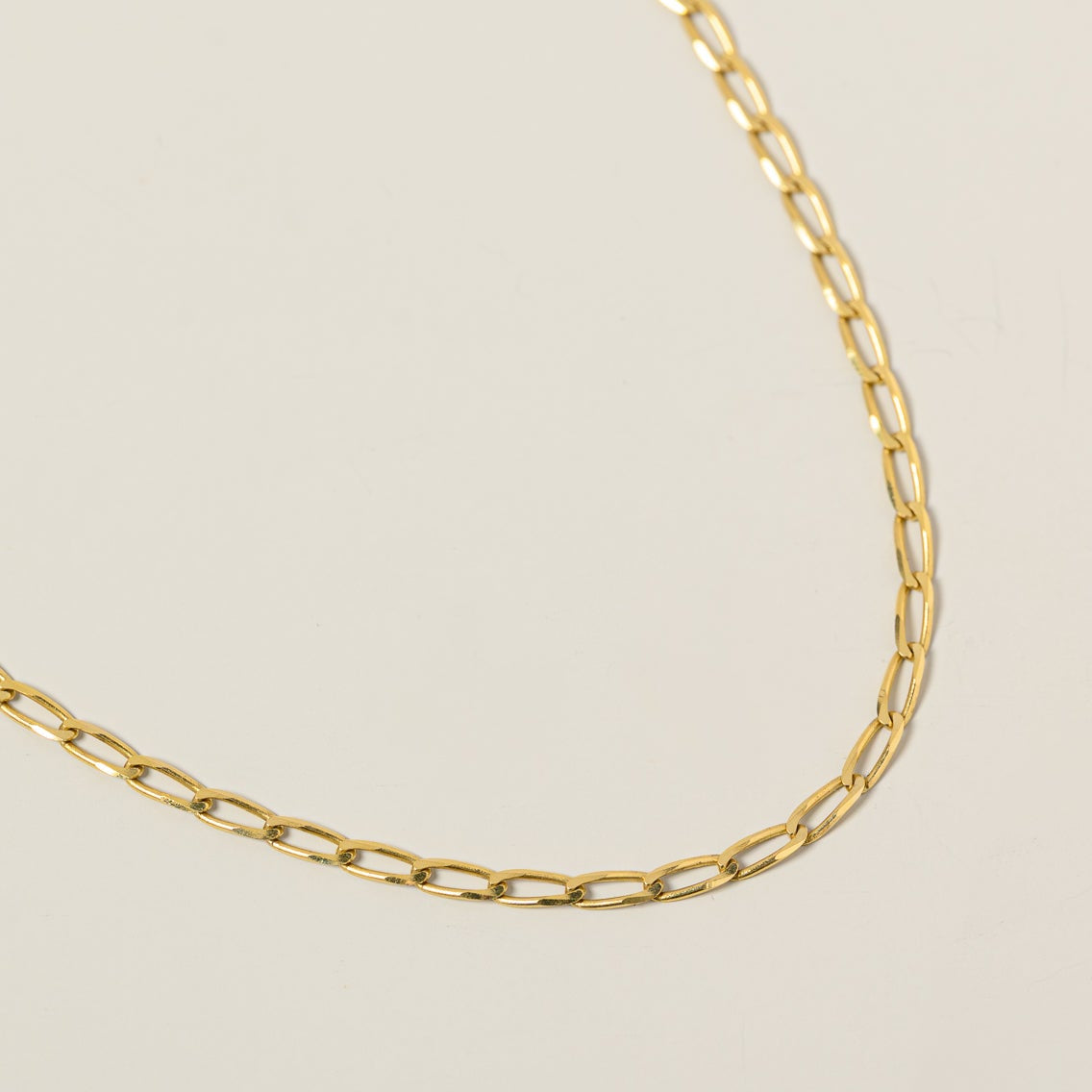 14k yellow gold twisted paperclip chain bracelet