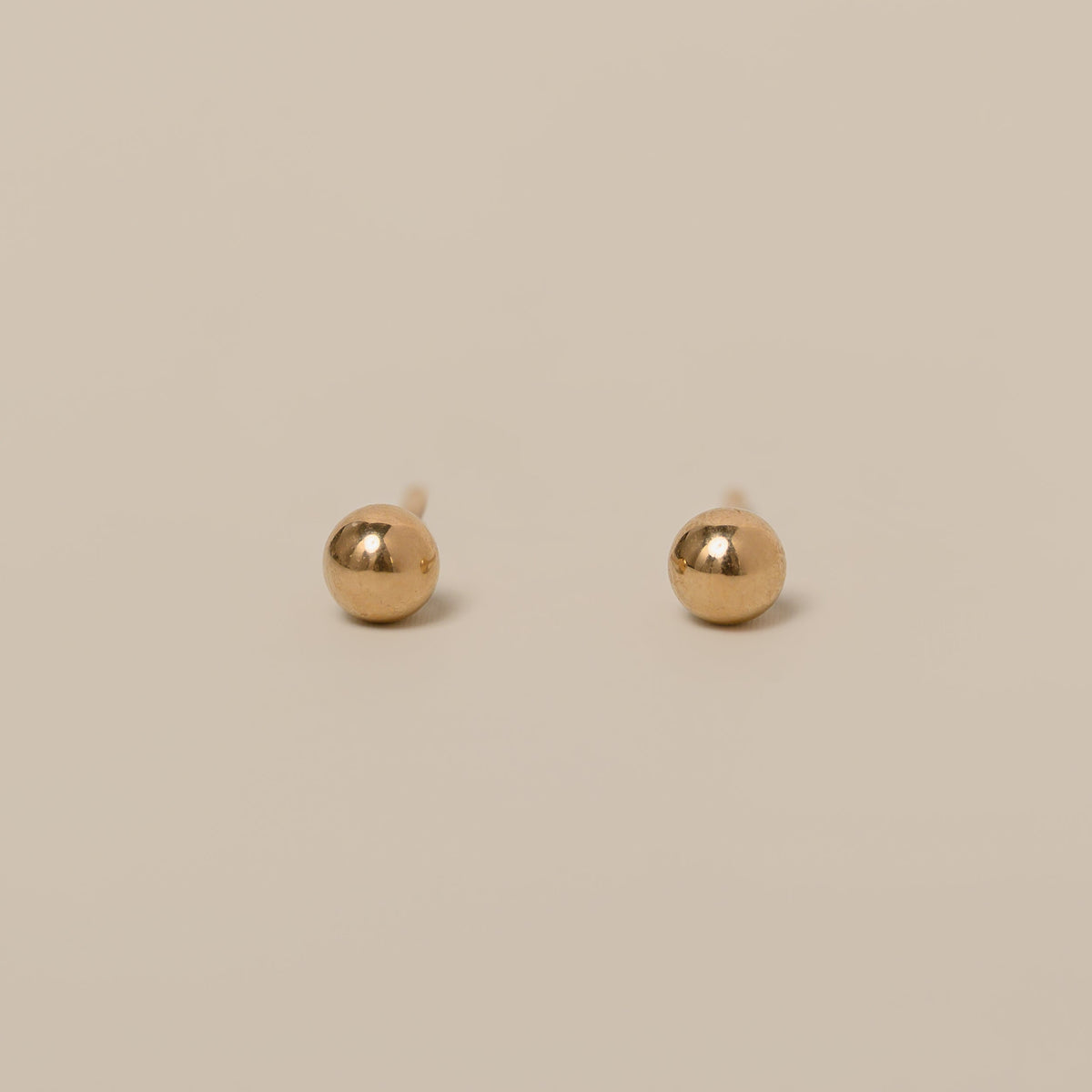 14k Polished 3mm Ball Stud Earrings