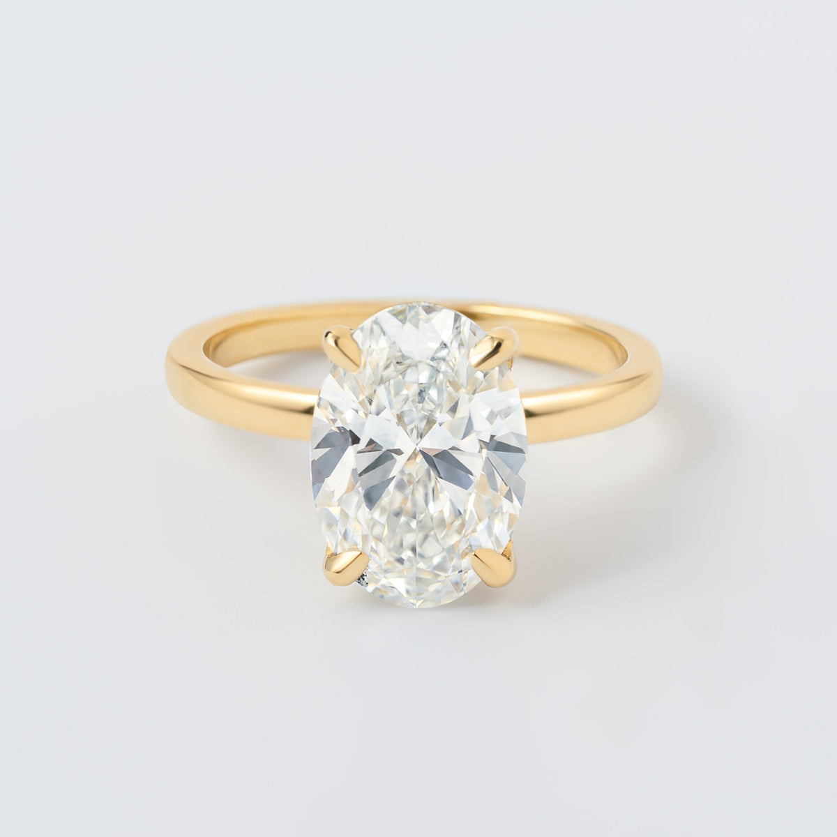 3.02ct Oval Lab Grown Diamond Lily Ring