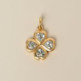 14k yellow gold bezel set heart shaped aquamarine charm pendant