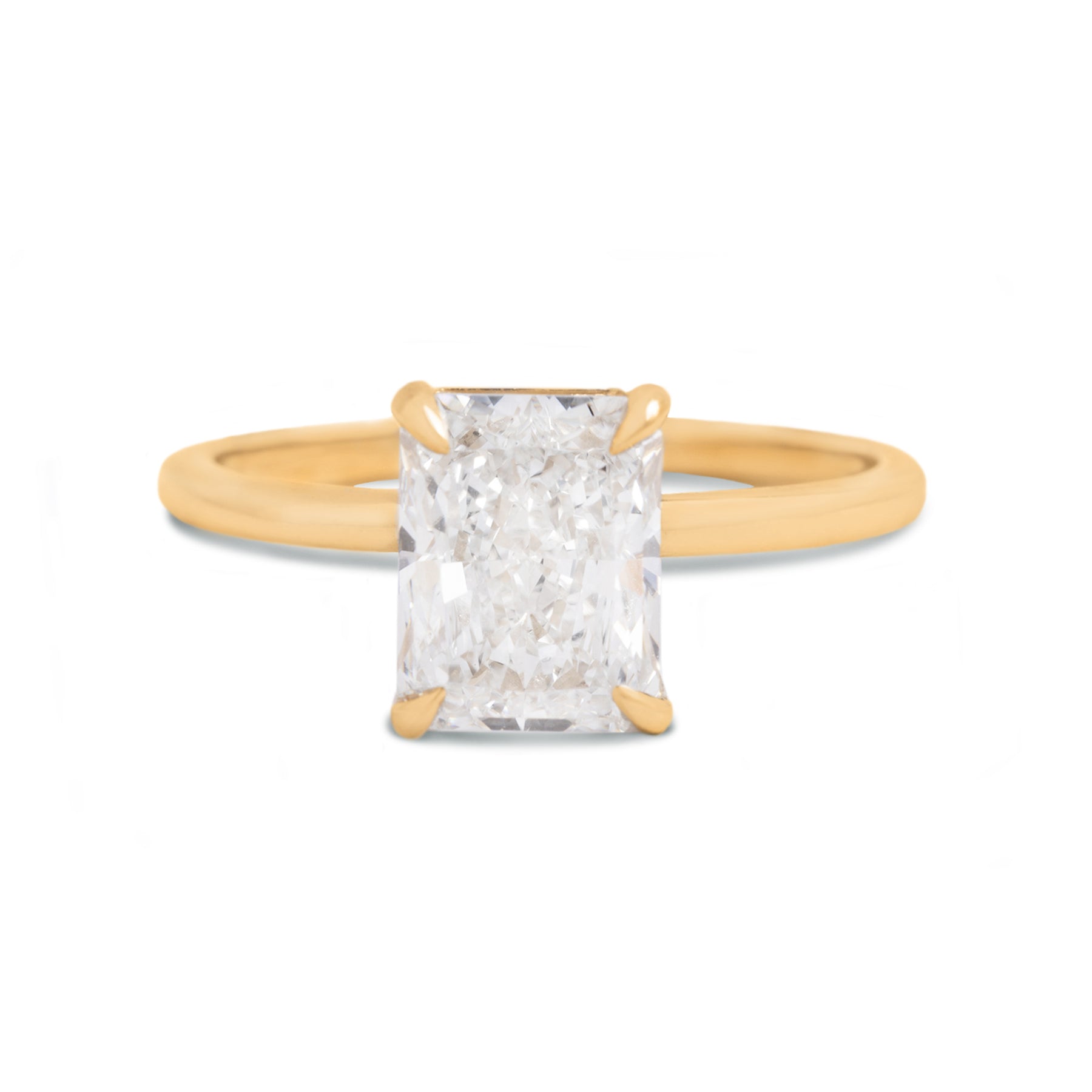 14k yellow gold 2.20ct lab grown diamond Michelle engagement ring size 6.5