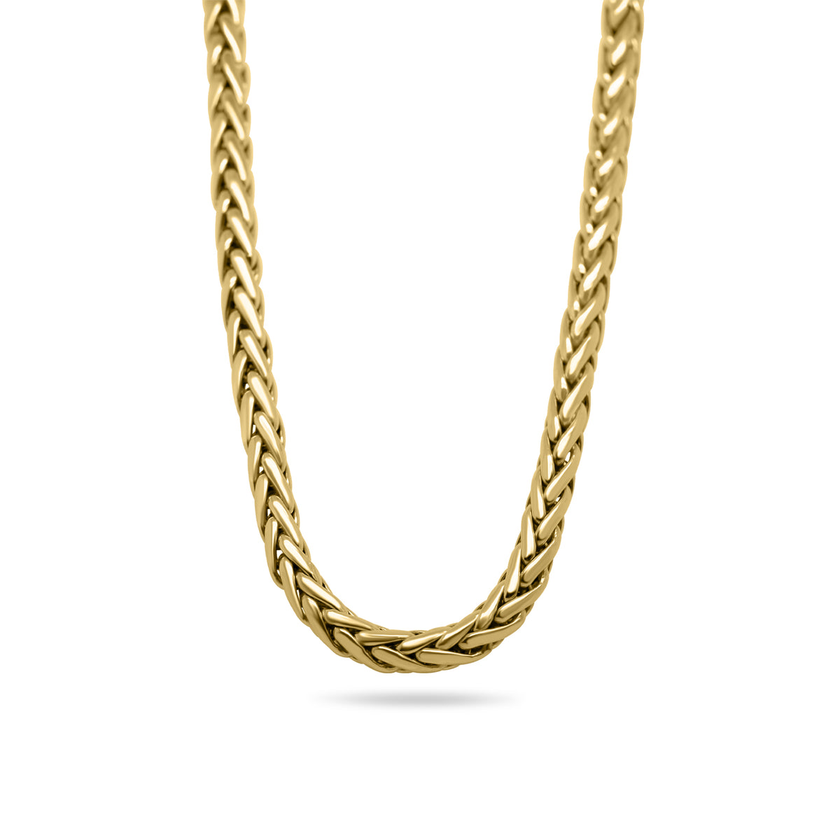 Estate 18K Yellow Gold Kahle Gold Wheat Chain Necklace