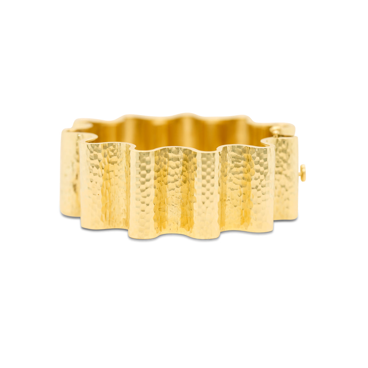 Estate 14k Yellow Gold Wavy Gold Bangle