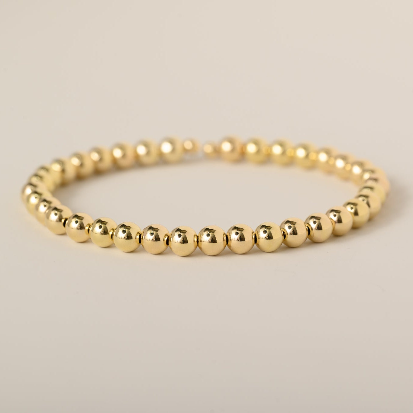 14k yellow gold beaded bracelet cuff flexible titanium wire