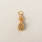 14k yellow gold pineapple pendant charm contemporary estate