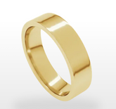 14KY 5mm Flat Comfort Fit Men's Band, Size 8