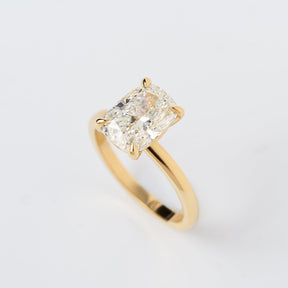 2.54ct Elongated Cushion Lab Grown Diamond Violet Ring