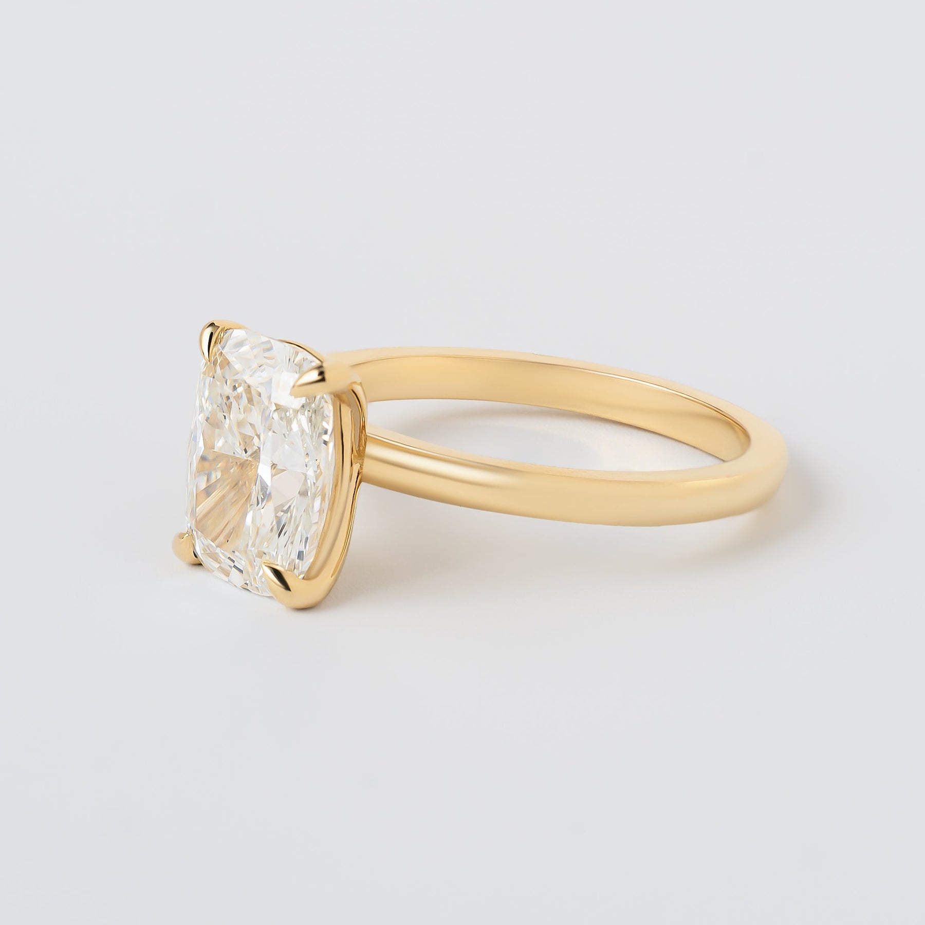 2.54ct Elongated Cushion Lab Grown Diamond Violet Ring