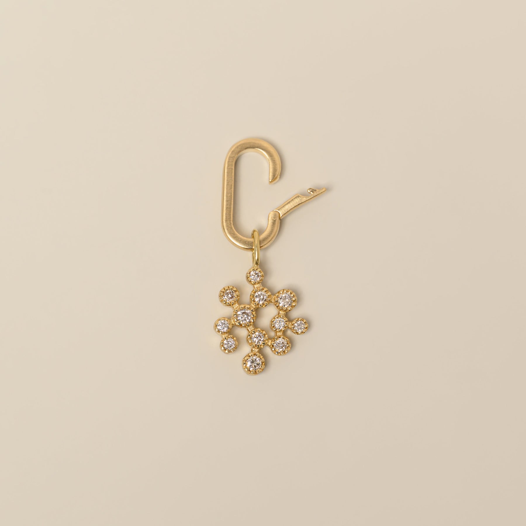 14k Gold Charm Holder Clasp