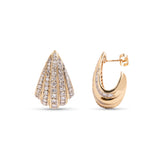 14k yellow gold estate tear drop shape diamond earrings