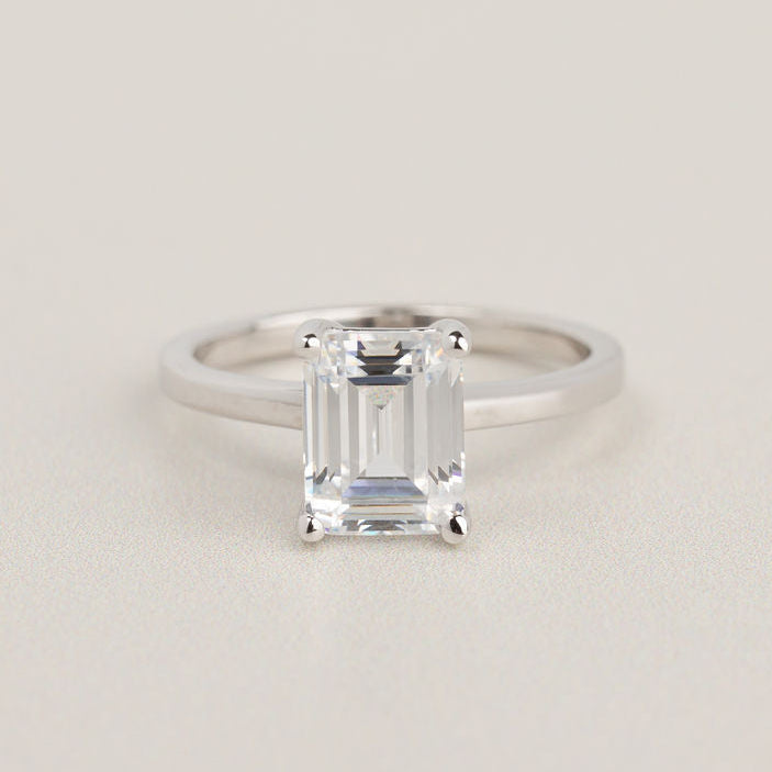 14k gold basket setting low set engagement ring