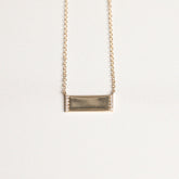 14k yellow gold diamond pave bar necklace personalized engraving 