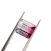 4.35ct emerald cut pink tricolor tourmaline loose gemstone