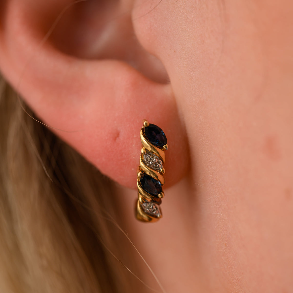 Navy Earrings