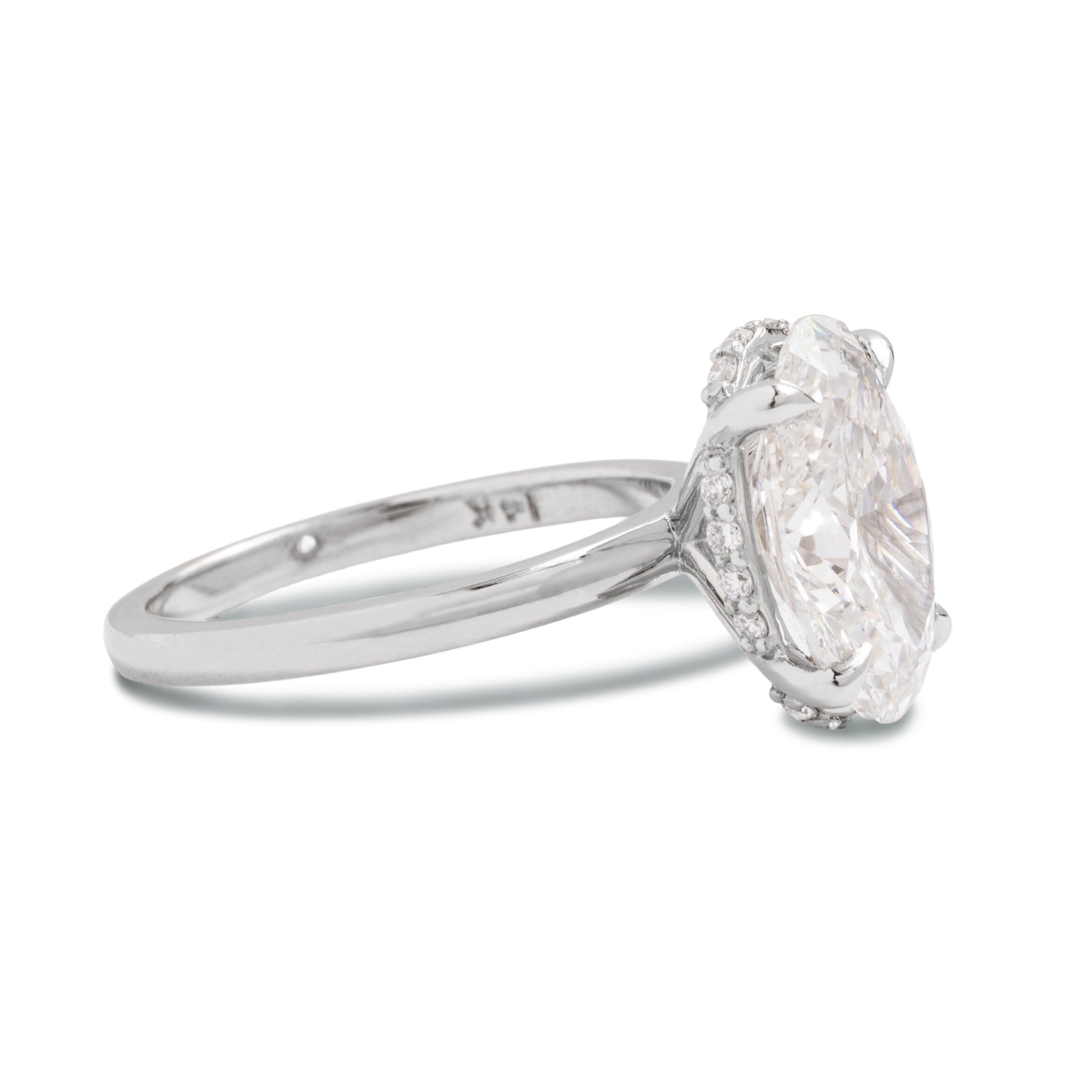 3.50ct Oval Lab Grown Diamond Piper Ring