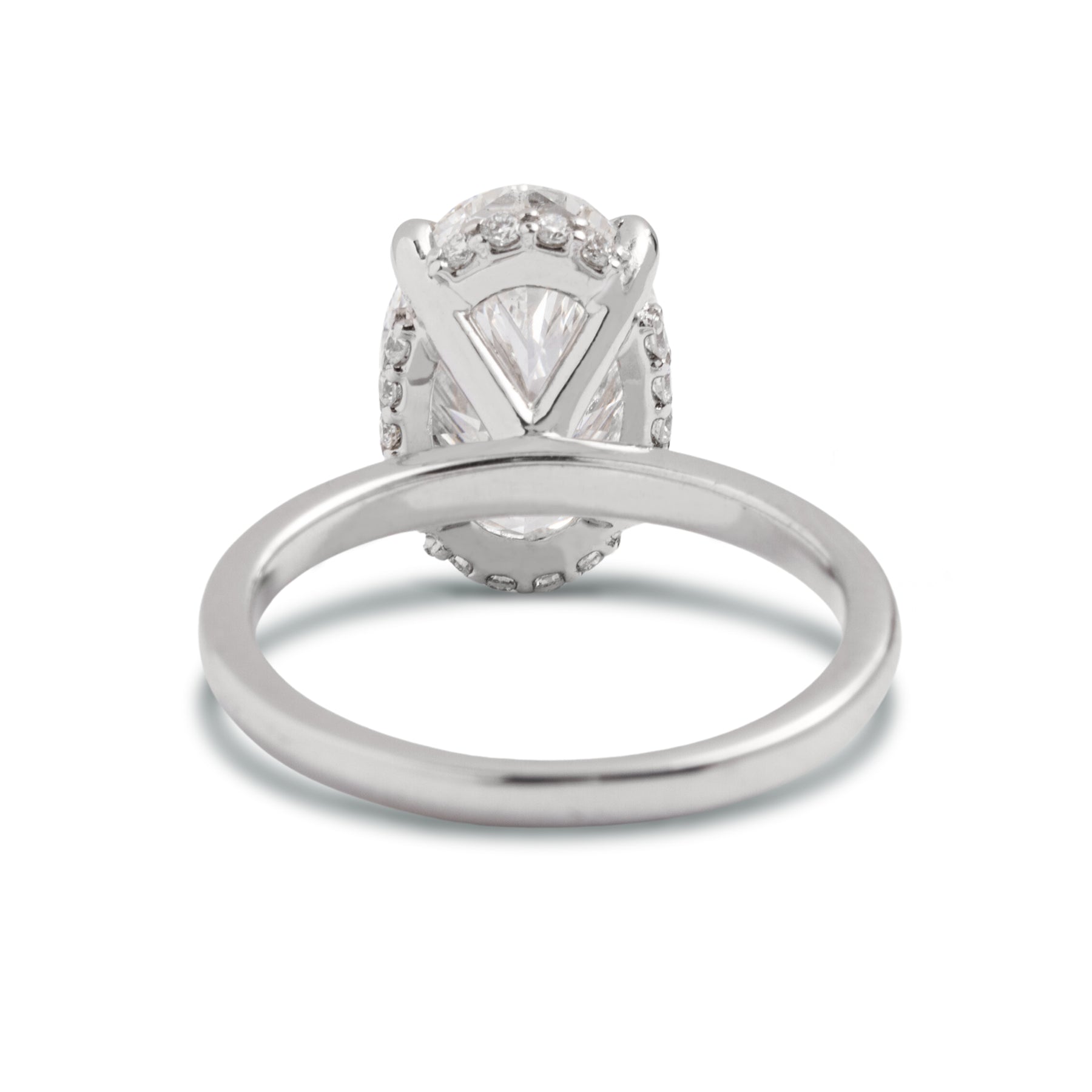3.50ct Oval Lab Grown Diamond Piper Ring
