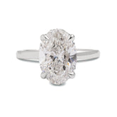 oval cut lab grown diamond hidden diamond halo 14k gold solitaire engagement ring