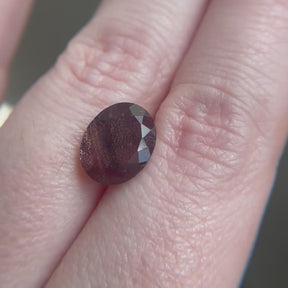 3.35ct Oval Burgundy Oregon Sunstone