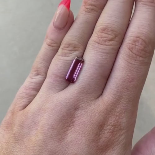 2.89ct Emerald Cut Pink Tourmaline