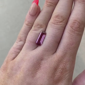 2.89ct Emerald Cut Pink Tourmaline