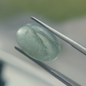 7.68ct Oval Cabochon Aquamarine