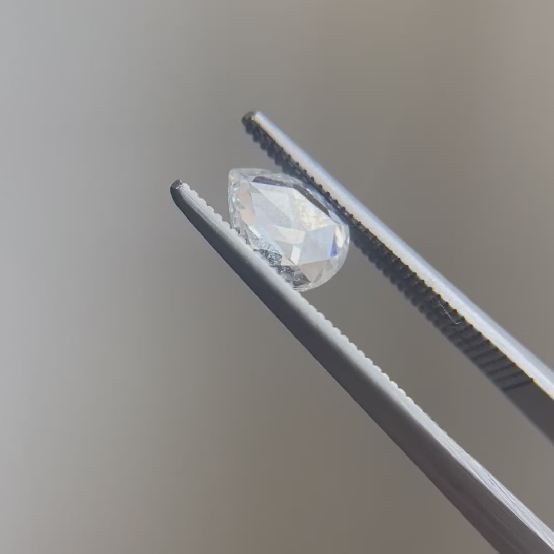 0.49ct Rose Cut Pear Shape Diamond