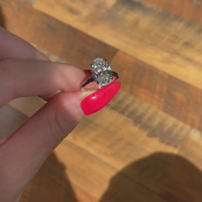 3.50ct Oval Lab Grown Diamond Piper Ring