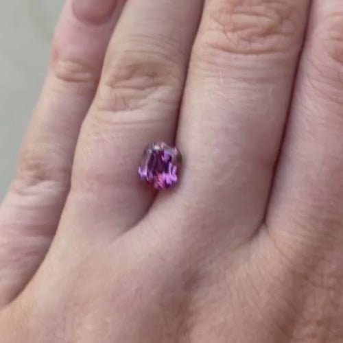 2.02ct Cushion Cut Pink Malaya Garnet
