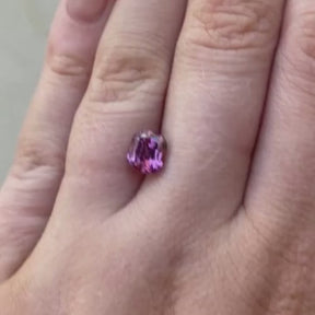 2.02ct Cushion Cut Pink Malaya Garnet