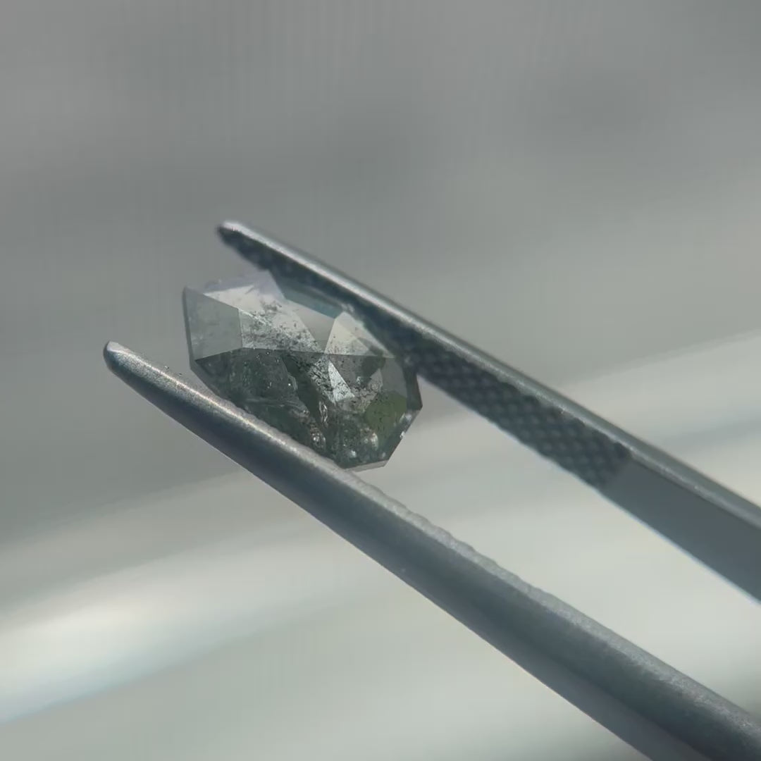 1.19ct Rose Cut Canadian Gray Diamond