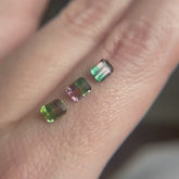 1.48tcw Parcel of Emerald Cut Bicolor Watermelon Tourmaline
