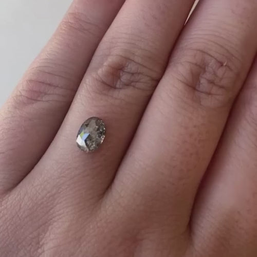1.15ct Oval Gray Diamond