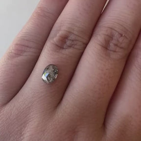 1.15ct Oval Gray Diamond