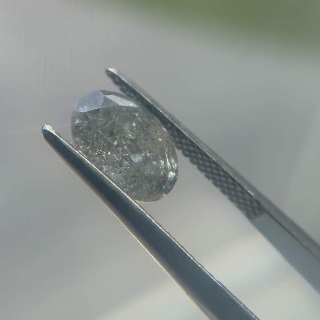 2.20ct Oval Gray Diamond