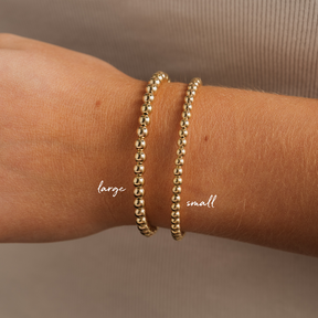 14k yellow gold beaded bracelet cuff flexible titanium wire