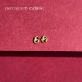14k Puff Mariner Stud Earrings