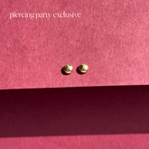 14k Flat Pebble Stud Earrings