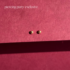 14k Polished 3mm Ball Stud Earrings