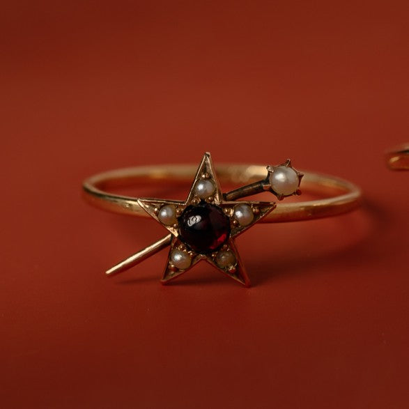 14KY Shooting Star Pin Ring