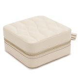 square shaped travel zip jewelry case with storage for your jewelry and anti tarnish lining under 100