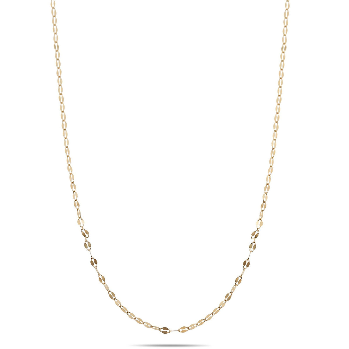 14k yellow gold keyhole link 16in simple gold chain under $500