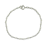 18k yellow or white gold rice pearl bracelet 6.5in long
