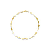 14k yellow gold mirror chain bracelet